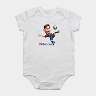 I Love Soccer Baby Bodysuit